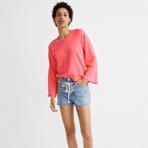 Women’s Madewell Terry Raglan Neon Sweatshirt